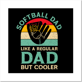 Mens funny fathers day softball dad for softball Posters and Art